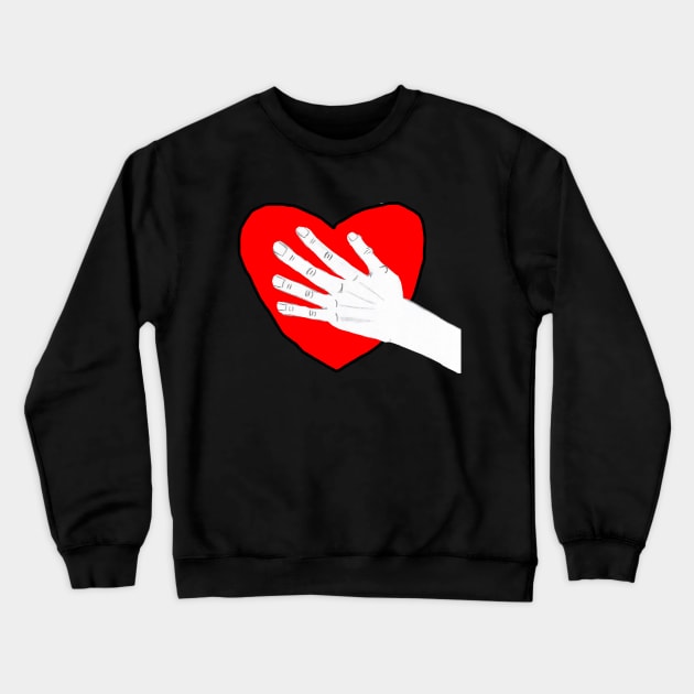 Rough Heart Crewneck Sweatshirt by MrBates